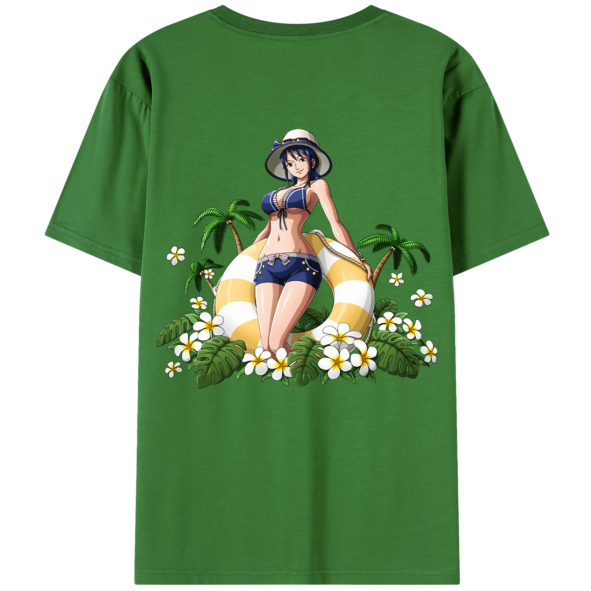 ワンピース ニコ・ロビン ONE PIECE Nico Robin レディース半袖Tシャツ(バックプリント)